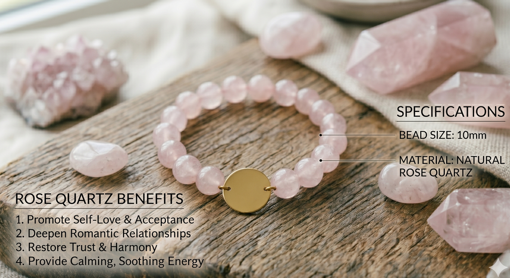 TAL Rose Quartz Bracelet 10mm