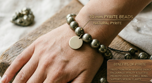 TAL Natural Pyrite Bracelet 10mm