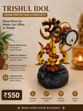 Trishul Idol with Rudraksha